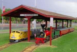 The toy train depot